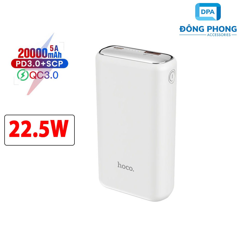 Pin Dự Phòng Hoco 20000mAh Q1A Chính Hãng Sạc Nhanh PD 22.5W, Quick Charge 3.0