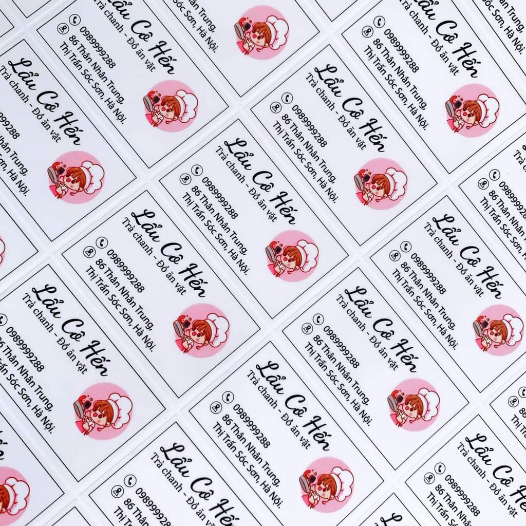 1000 Tem nhãn, Thiết kế theo yêu cầu