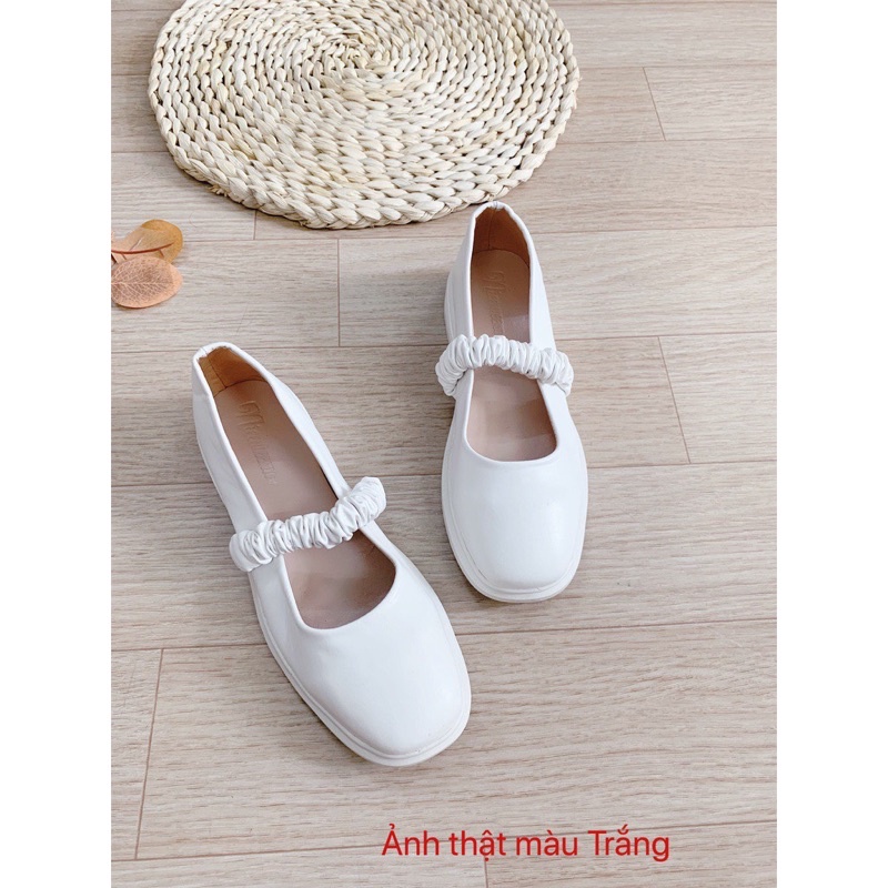 Giày tiểu thư quai nhún xinh xẻo đế cao 3cm