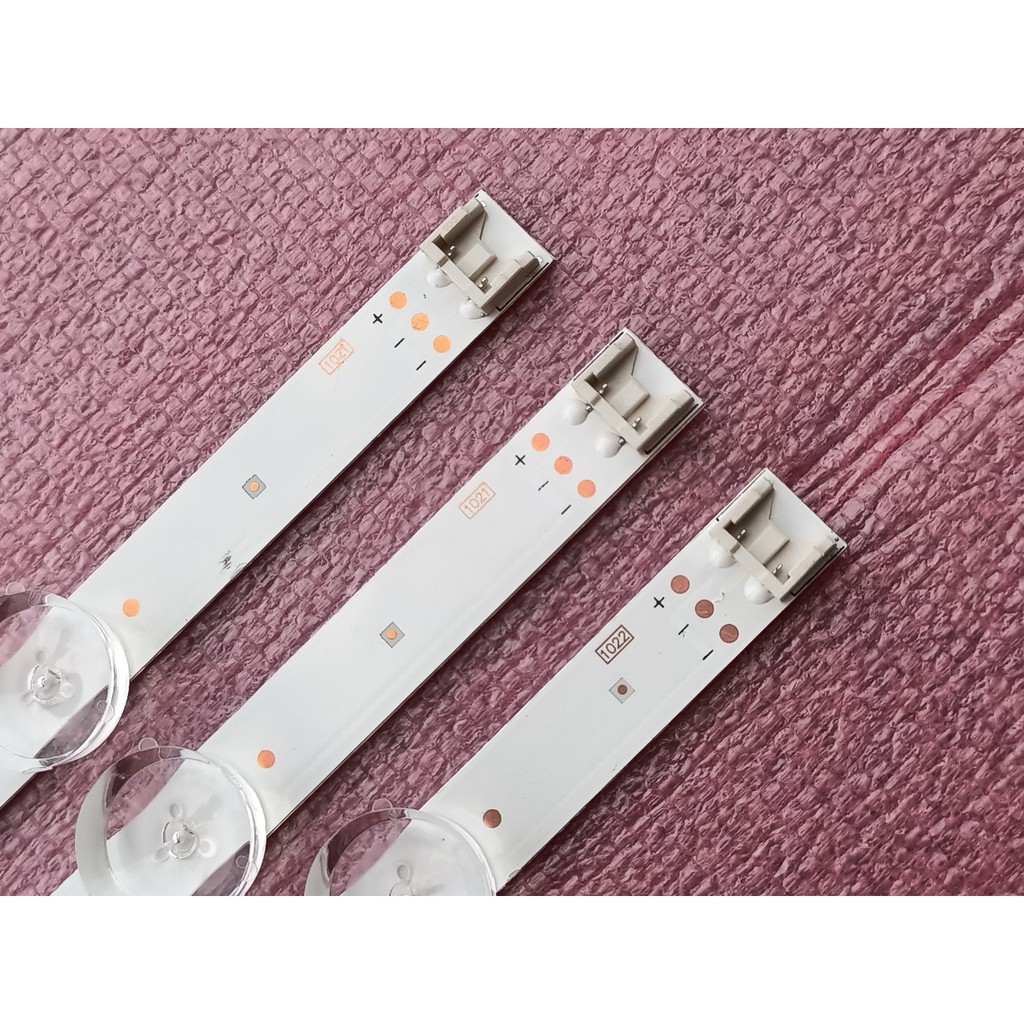 LED TIVI LG 32LN5110 32L5120 32N4900 CHÓA TRUNG 3V MỚI 100%, BỘ 3 THANH, 2 THANH 6 BÓNG VÀ 1 THANH 7 BÓNG 3V, DÀI 58,9cm