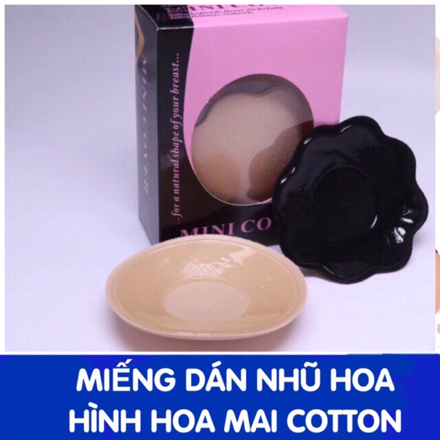 Miếng dán ngực hoa mai (1 đôi 2 chiếc - Vải)