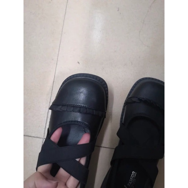 Giày ulzzang độn đế dây chéo vintage,có ảnh thật-96korean shoes | BigBuy360 - bigbuy360.vn
