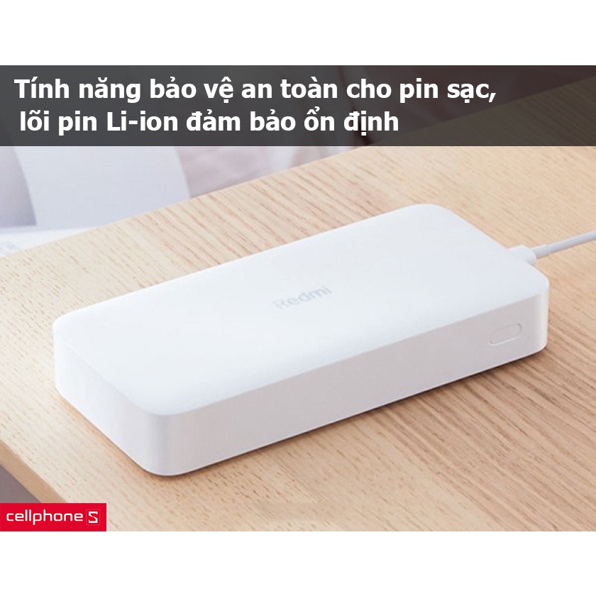 Sạc dự phòng Xiaomi Redmi 10000mAh và 20000mah PB100LZM BẢO HÀNH CHÍNH HÃNG 6 THÁNG 1 ĐỔI 1