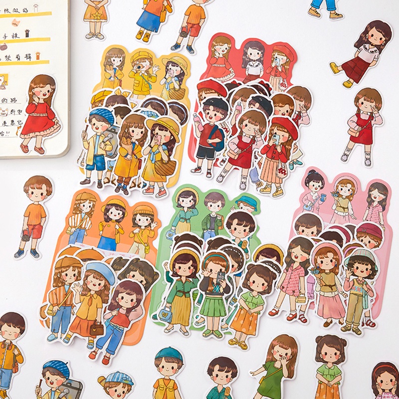 Set 20 Miếng Dán Trang Trí Sổ Tay / Nhật Ký / Sổ Tay Dễ Thương Xinh Xắn