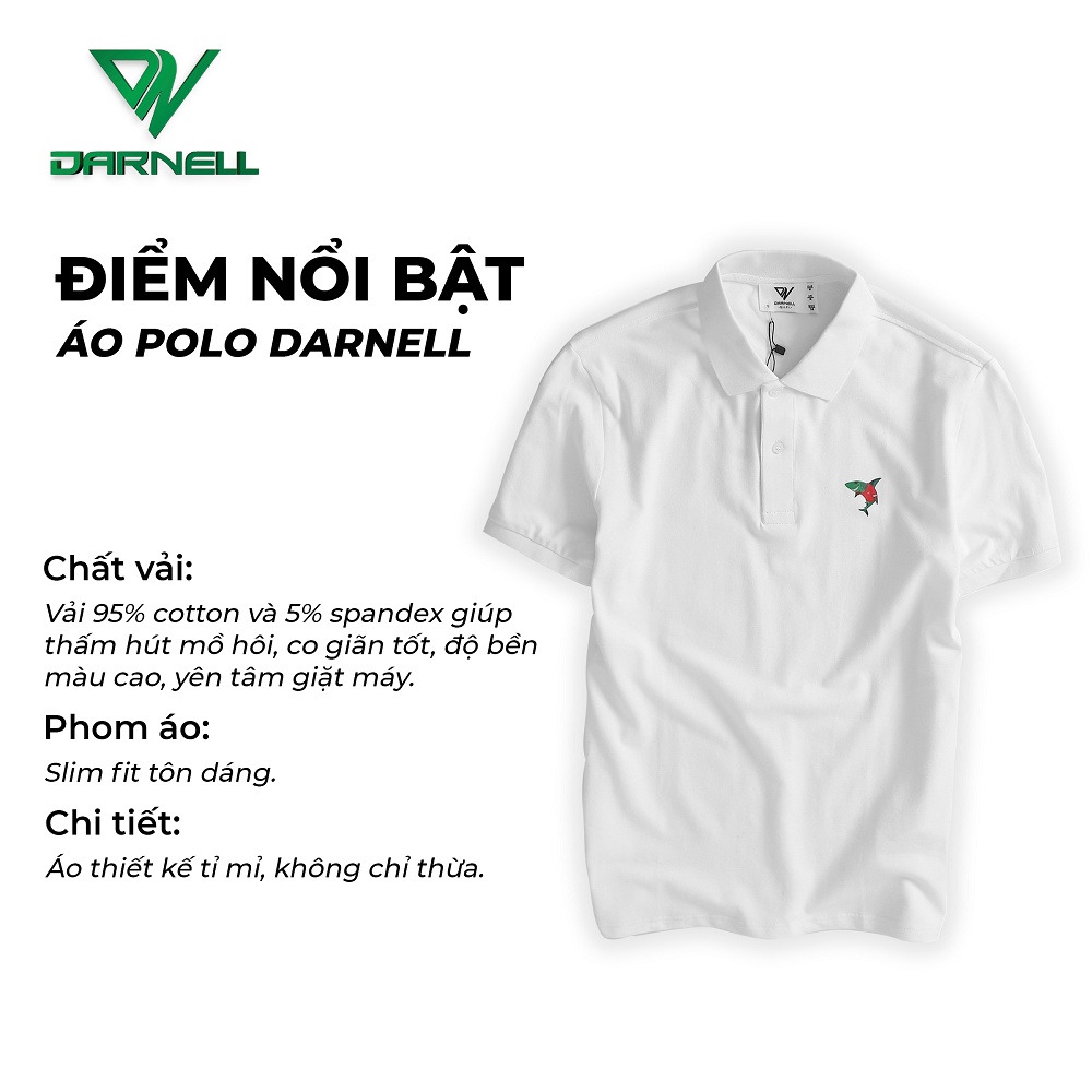 Áo thun polo nam DARNELL tay ngắn chất cotton siêu mềm mại form tôn dáng, thoáng mát năng động bền màu DN2024