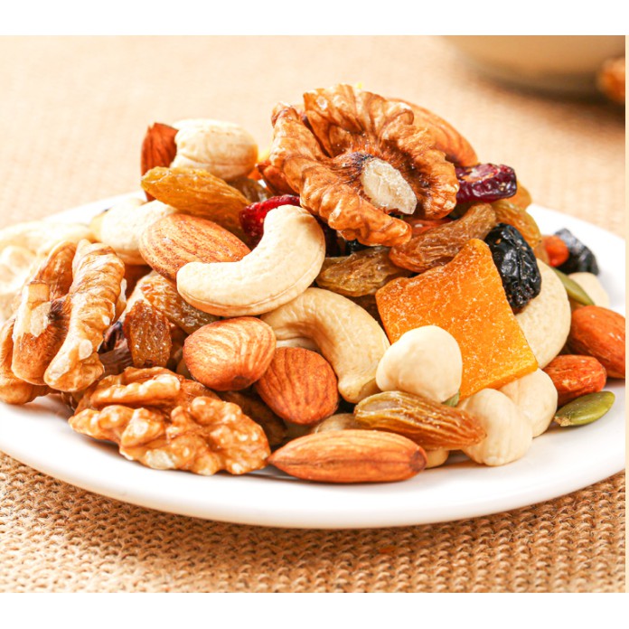 Hạt dinh dưỡng mix trái cây sấy giảm cân 500g - 12 loại hạt ăn vặt