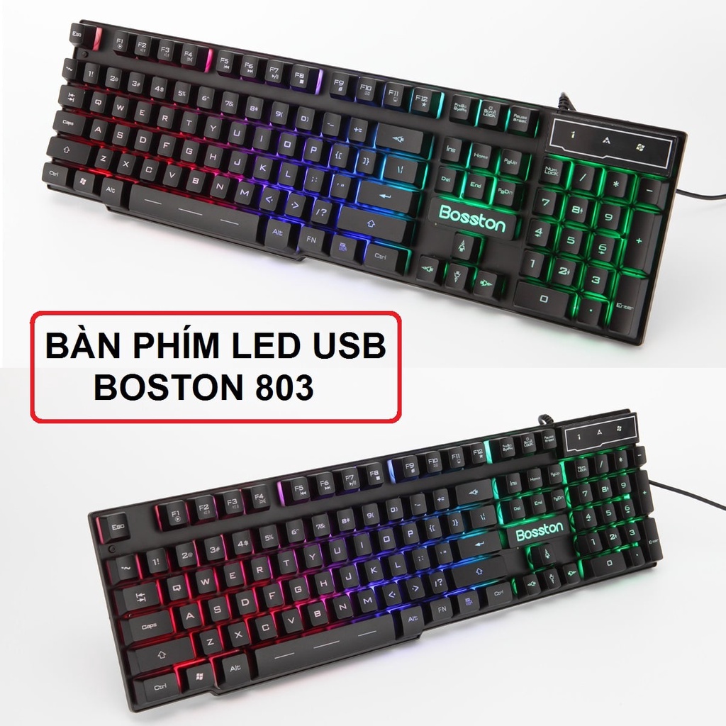 BÀN PHÍM MÁY TÍNH BOSTON 803 LED USB