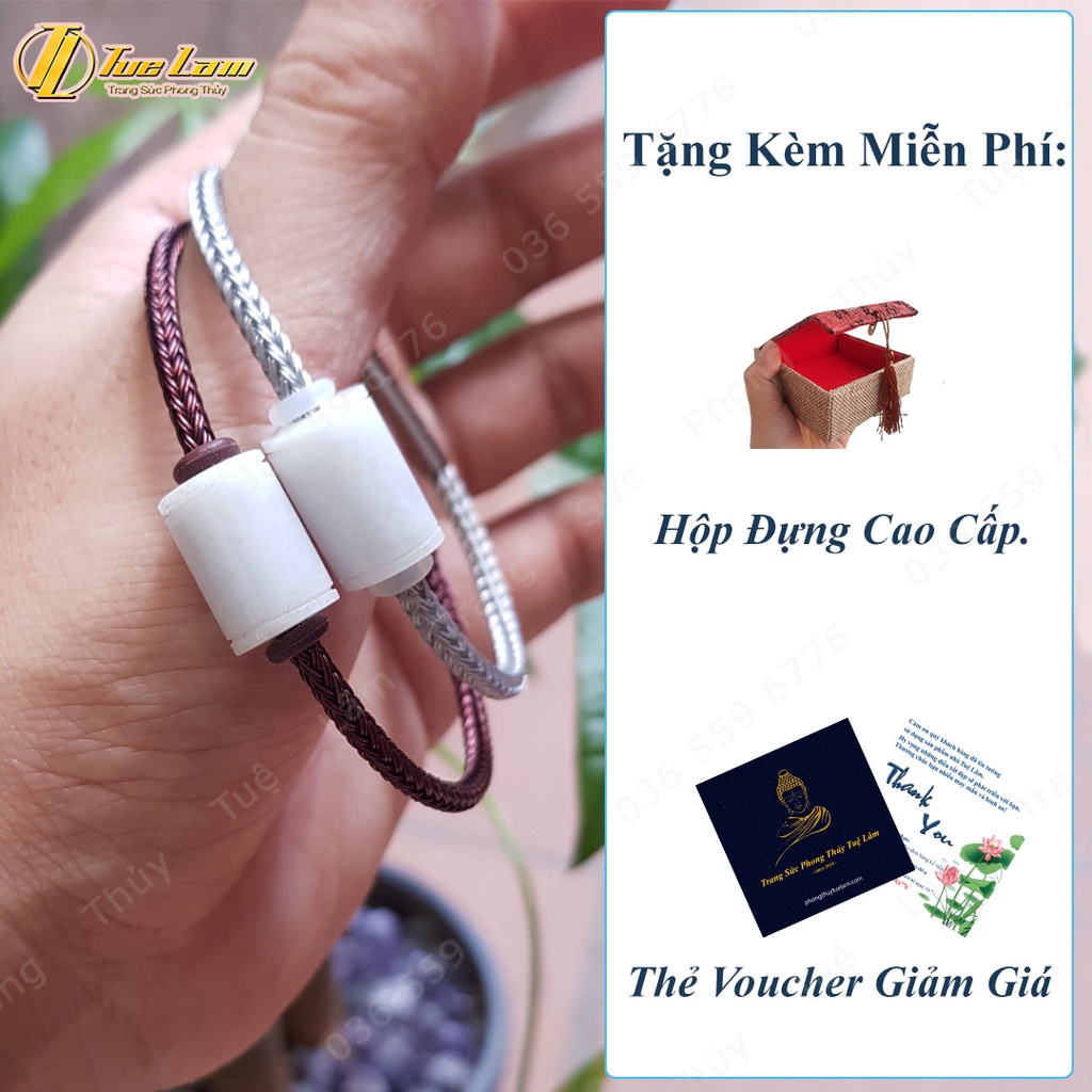Vòng tay lu thống bạch ngoc hợp mệnh chiêu tài hút lộc, hanh thông may mắn - Tuệ Lâm