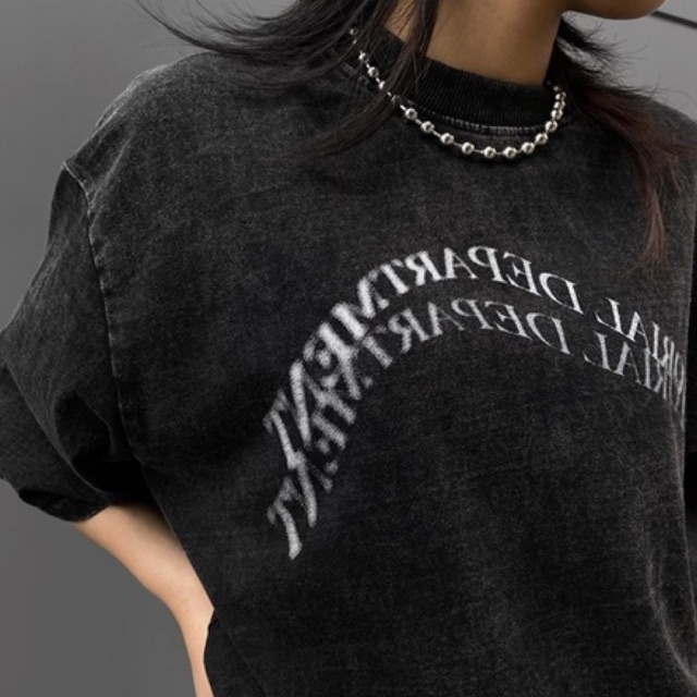 Áo thun wash cotton Unisex cổ tròn dáng rộng 116