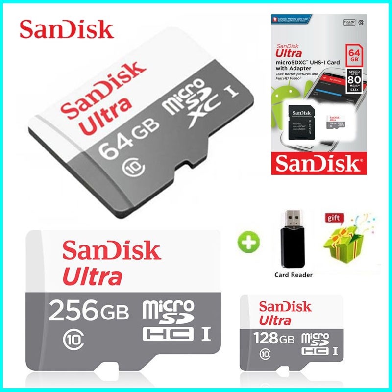Thẻ Nhớ Sandisk Microsdxc C10 100Mb / S 32Gb 64Gb 128Gb 256Gb Micro WIT8