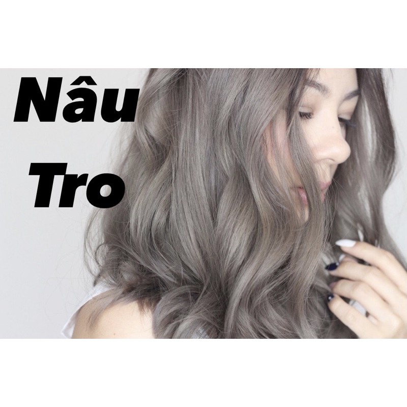 Thuốc nhuộm tóc màu nâu tro tặng oxy và bao tay | BigBuy360 - bigbuy360.vn