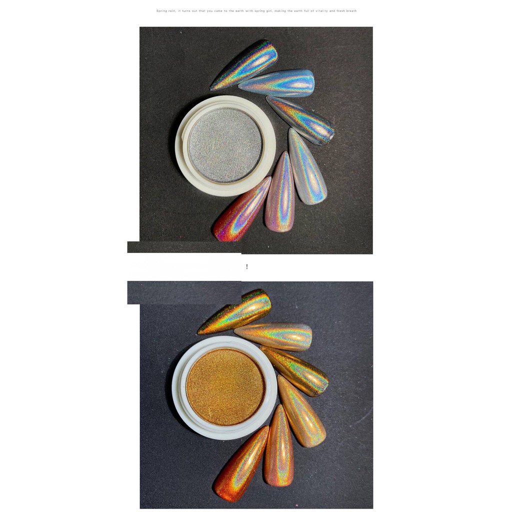 Nhũ Tráng Gương Cầu Vồng Màu Bạc,Vàng Siêu Sáng Mịn - Lẻ 1 Hũ