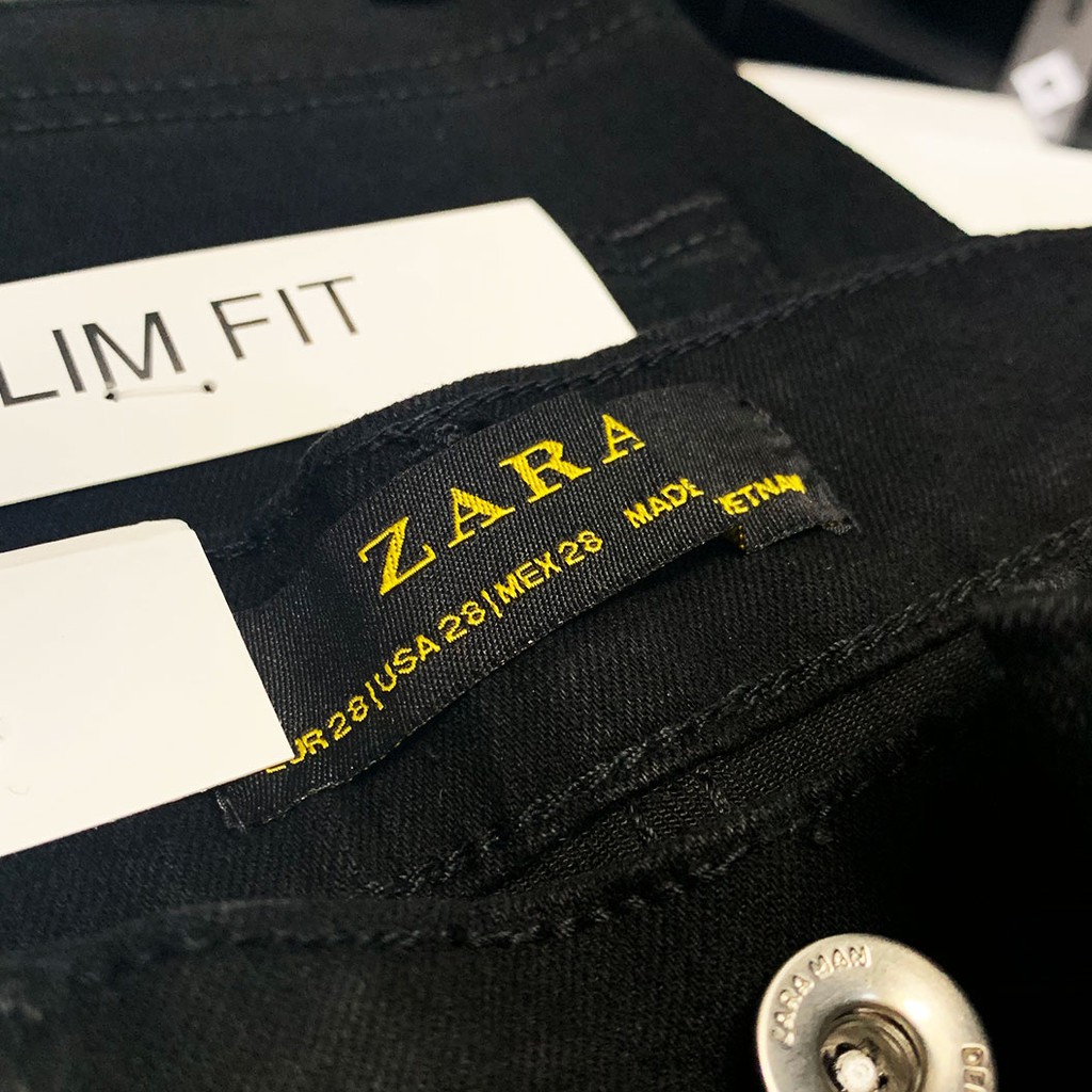 Quần jean nam đen trơn ZA.RA rách gối, phom ôm, tôn dáng, chất vải bò cotton spandex co giãn tốt [Có Big Size] 9078 | BigBuy360 - bigbuy360.vn