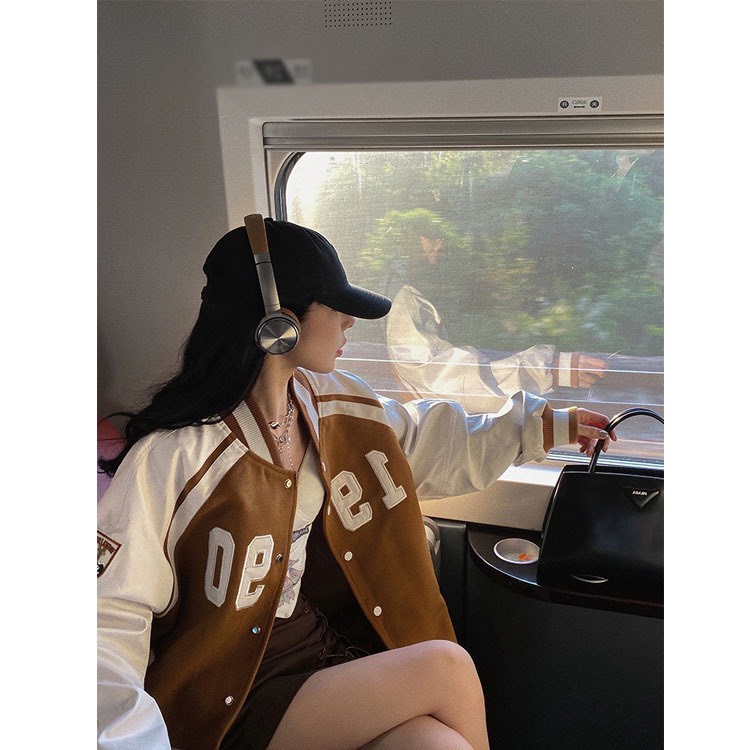 Áo khoác bomber nhung 1990