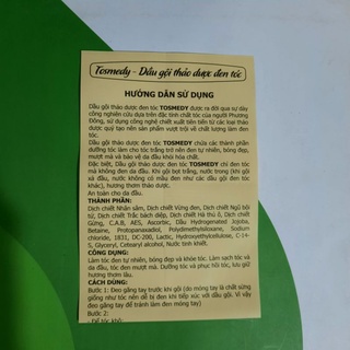 Dầu gội thảo dược đen tóc Tosmedy