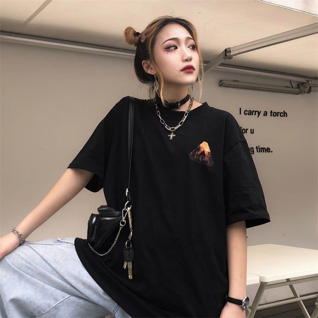 Áo Thun Form Rộng PALACE Unisex Nam Nữ - Kiểu áo phông form rộng tay lỡ Ulzzang Nelly - Leevin Store