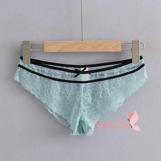 [Freeship 50k] Quần lót tam giác ren dệt viền lưng sọc đen đôi
