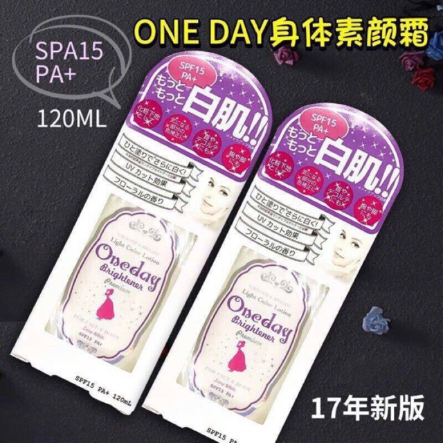 Kem dưỡng trắng da toàn thân Oneday Brightener 120ml