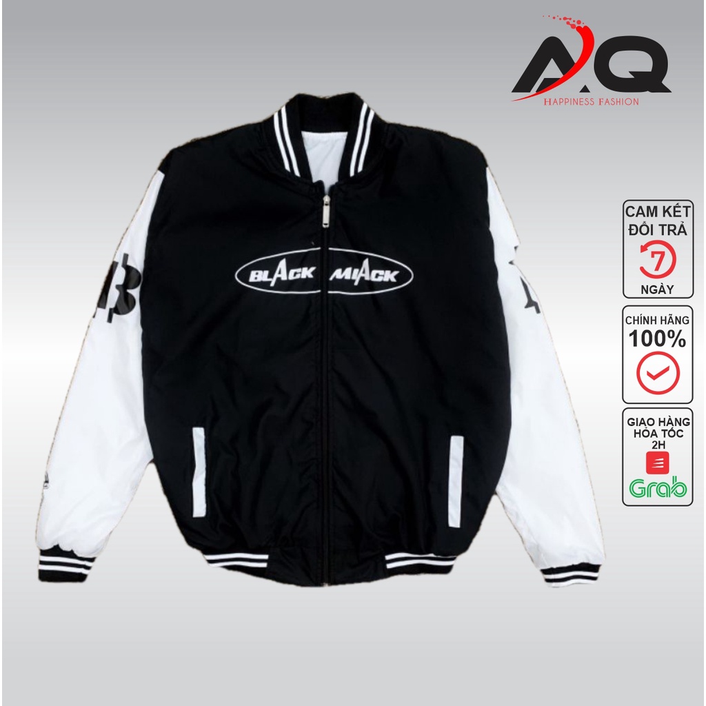 Áo khoác bóng chày BLACK MIACK form rộng vải dù cao cấp Áo bomber thời trang Hàn Quốc dáng Unisex nam nữ AQ STORE