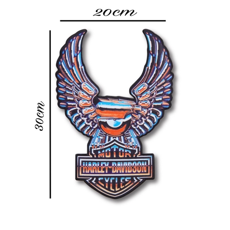 Patch trang trí áo thun, sơ mi, áo khoác Harley Davidson kích thước 20*30cm