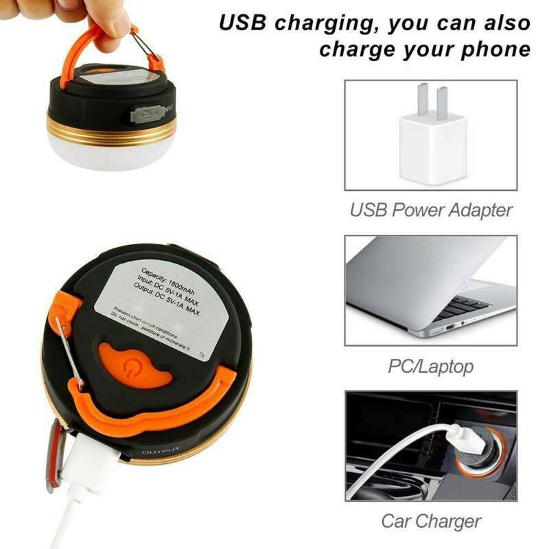 Đèn LED Cắm Trại / Leo Núi / Du Lịch 5 Bóng Mini Có Nam Châm Và Cổng Sạc USB