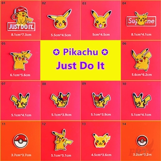 Miếng Dán Ủi Thêu Hình Pikachu Dễ Thương