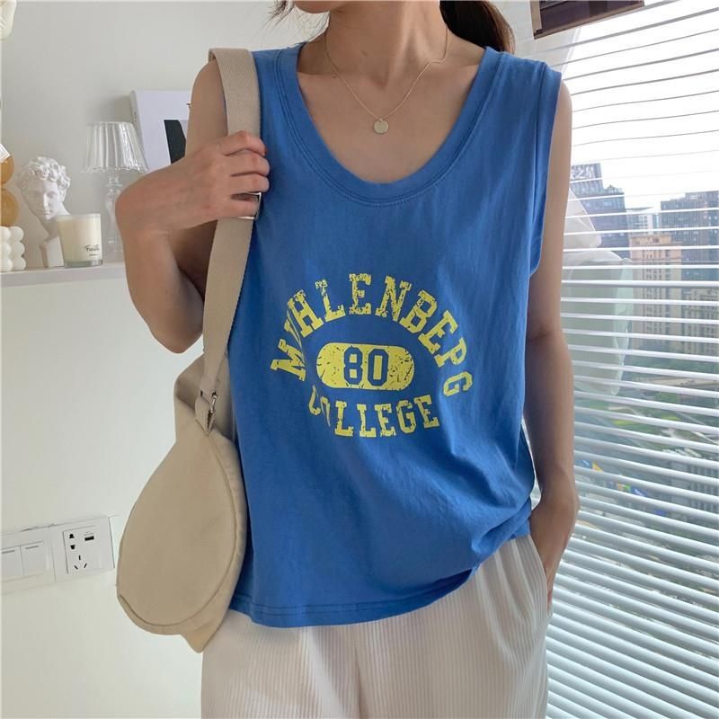 Áo Thun Sát Nách Dáng Rộng Cỡ Lớn Kiểu Hàn Quốc Thời Trang Mùa Hè Cho Nữ