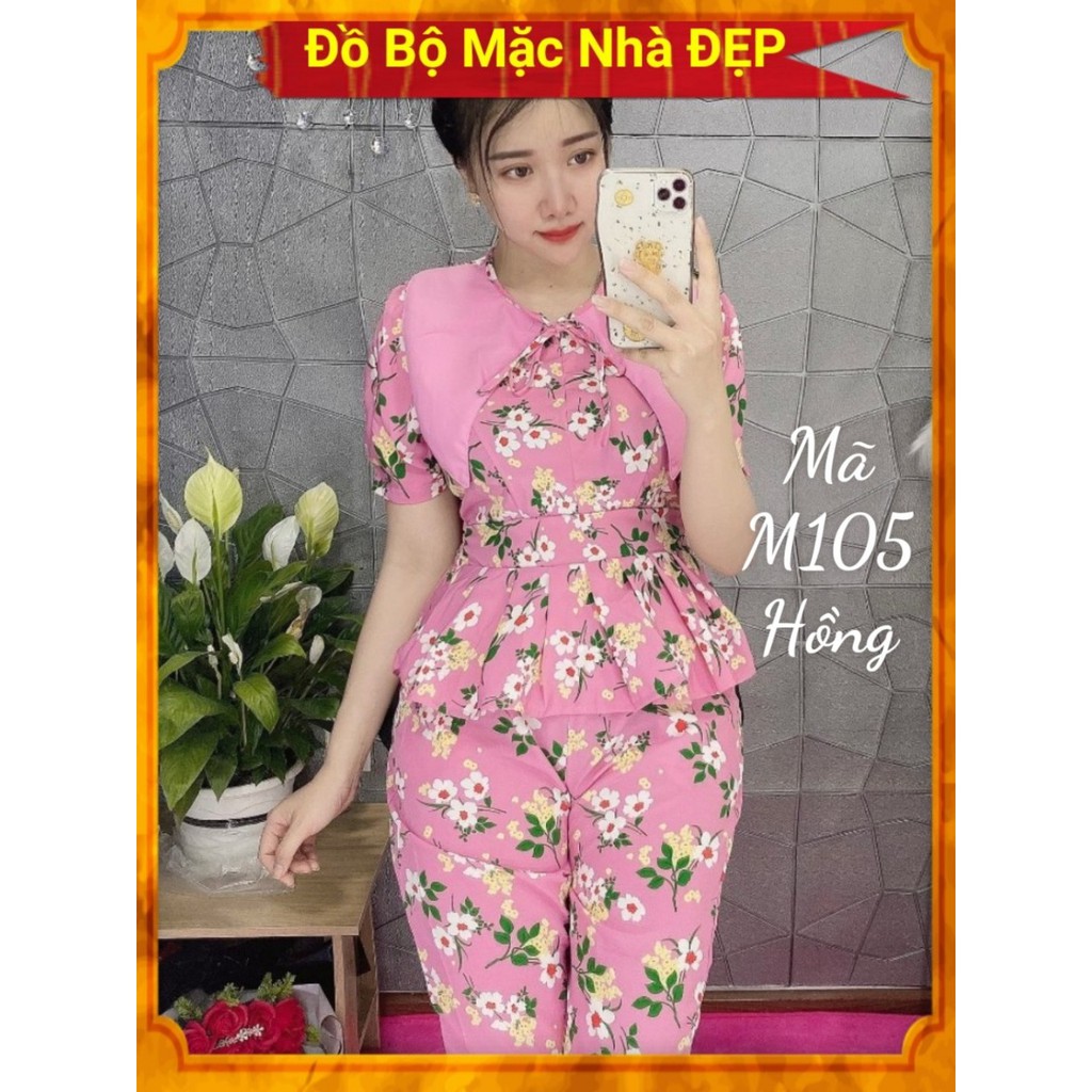 Đồ Bộ Mặc Nhà ĐẸP Kiểu Nữ Siêu xinh Chất Lụa 100D Lên Fom Siêu Đỉnhm , set bộ lụa