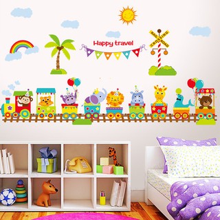 Decal dán tường đoàn tàu happy