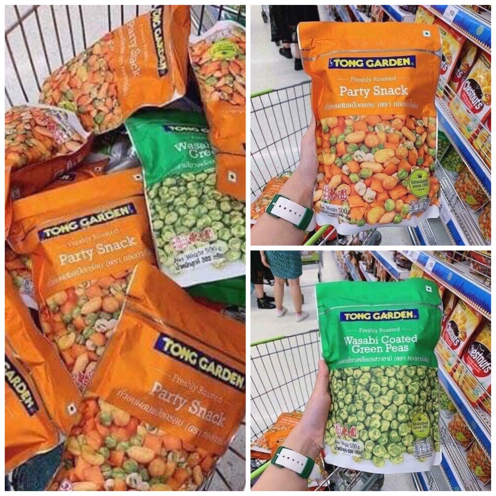 Snack Đậu Hà Lan, Đậu Tong Garden Thái Lan Mix Vị, Date Mới, Hàng Có Sẵn Gói To 500Gr