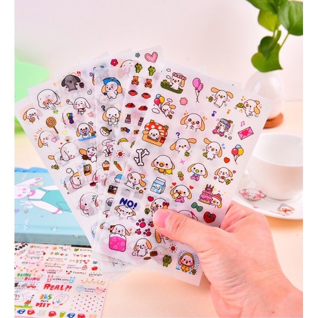 Bộ 6 tấm Sticker siêu kute