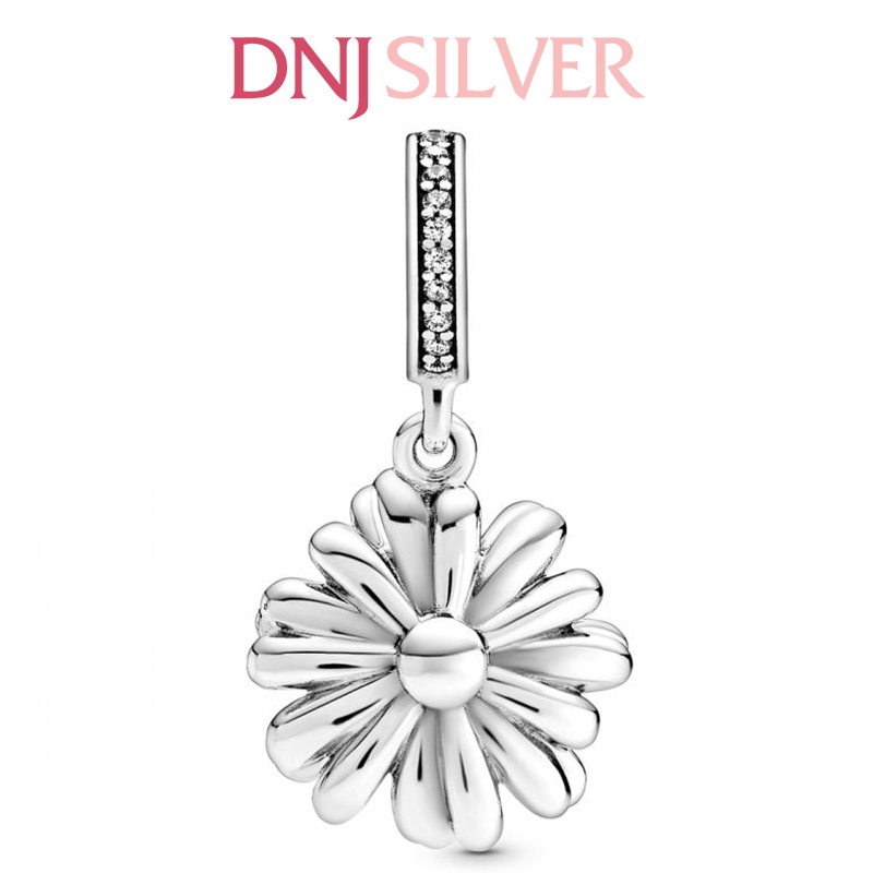 Charm bạc 925 cao cấp, hàng chuẩn bạc - Charm Sparkling Daisy Flower thích hợp để mix vòng tay charm - DN036