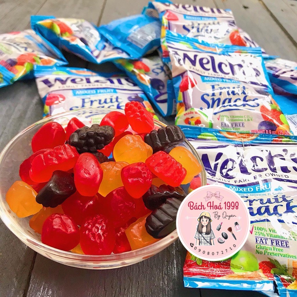 Combo 6 Gói Kẹo dẻo trái cây Welchs 22.7g - Mỹ