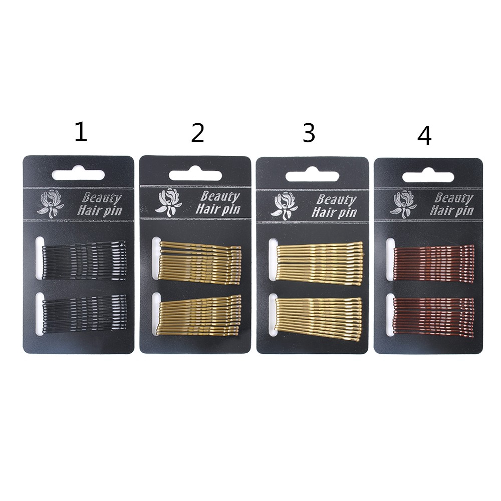 Set 24 kẹp tóc kim loại đơn giản