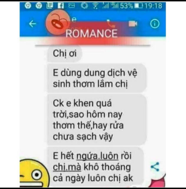 Dung dịch vệ sinh phụ khoa Romance Hằng Thu chính hãng