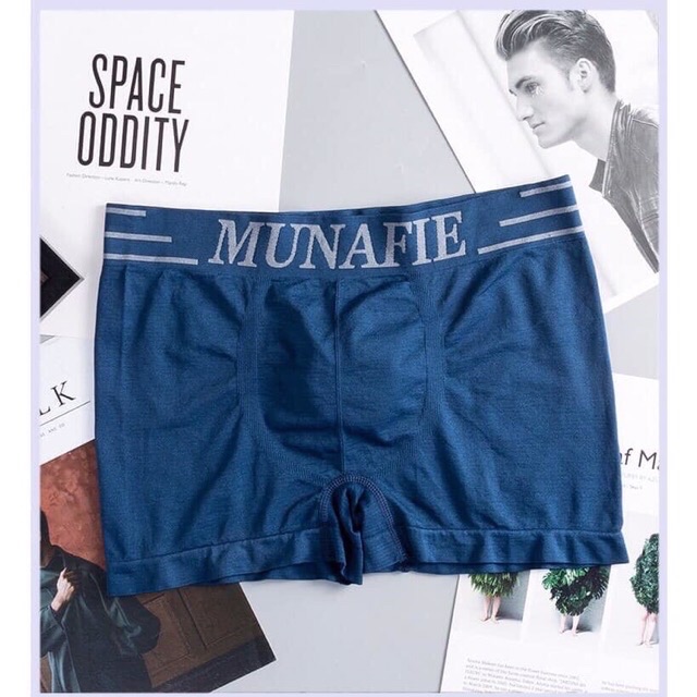 Quần Lót Nam Boxer Munafie Dệt Kim Co Giãn 4 Chiều + Túi Zip Sang Trọng