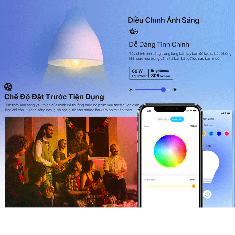 [Hỏa Tốc] Bóng Đèn Thông Minh TP-Link Tapo L530E Đa Sắc - Hàng Chính Hãng