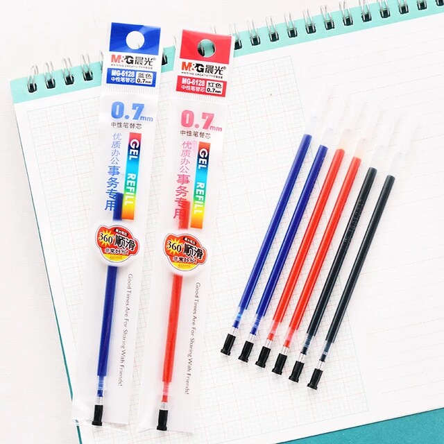 Sỉ - Ruột bút nước 0.7mm M&G - 6128 / Ngòi thay cho bút ký và luyện tiếng Trung MG-6128