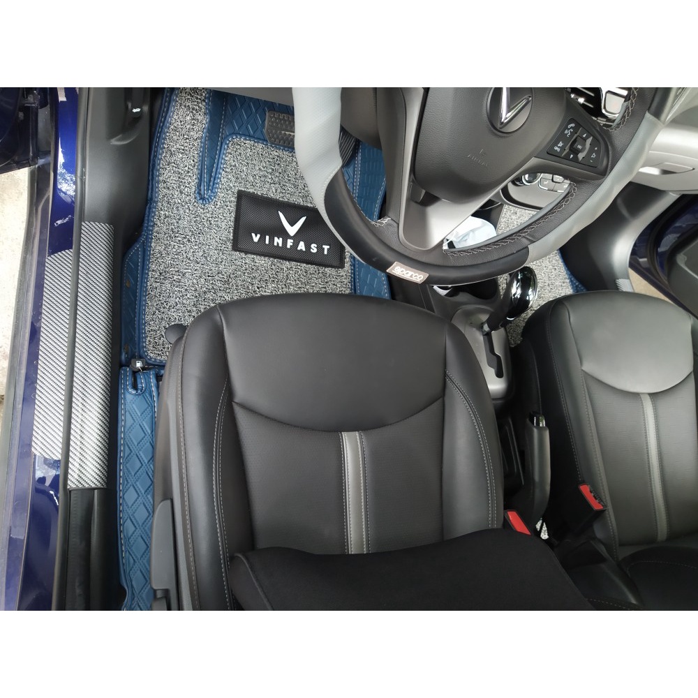 Thảm lót sàn da PU chỉ ảo cao cấp cho xe Vinfast Fadil
