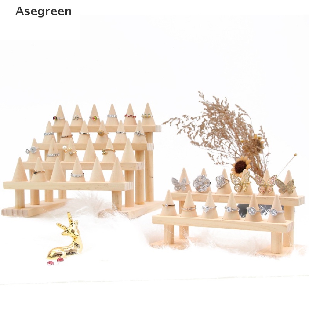 Giá Đỡ Trưng Bày Nhẫn Bằng Gỗ Phong Cách Boho