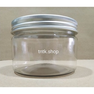Hủ nhựa nắp nhôm 250ml - nắp 2 màu vàng, bạc