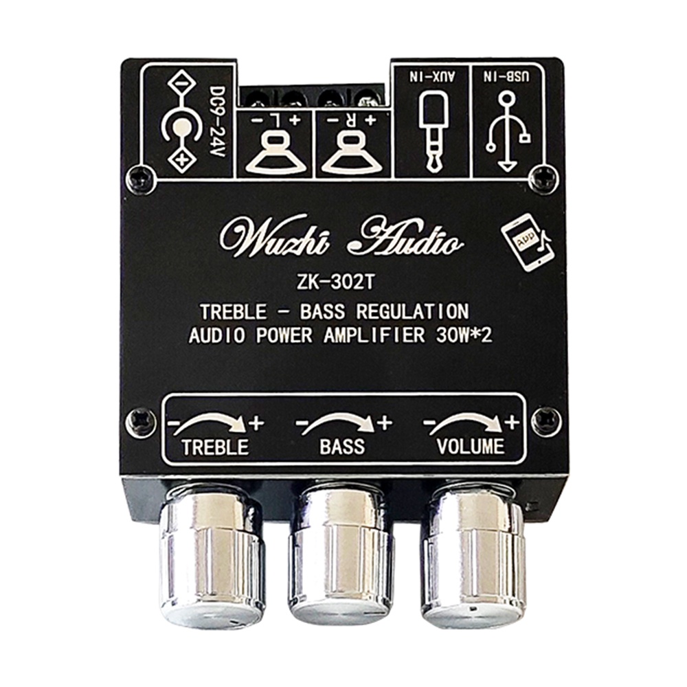 Mô đun khuếch đại âm thanh kỹ thuật số DIYMORE ZK-302T với âm trầm cao và thấp 30W+30W
