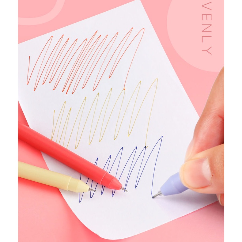 Set 5 bút bi nhiều màu sắc ngòi 0.5mm