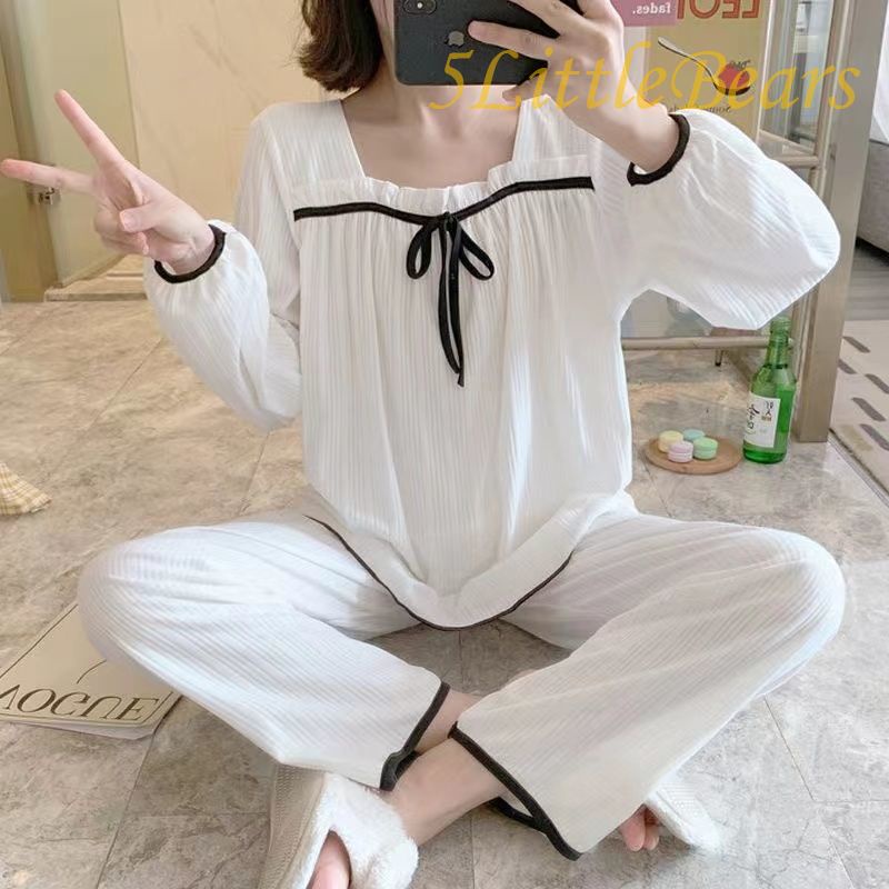 Set Đồ Ngủ Dài Tay Phong Cách Mới Cho Nữ