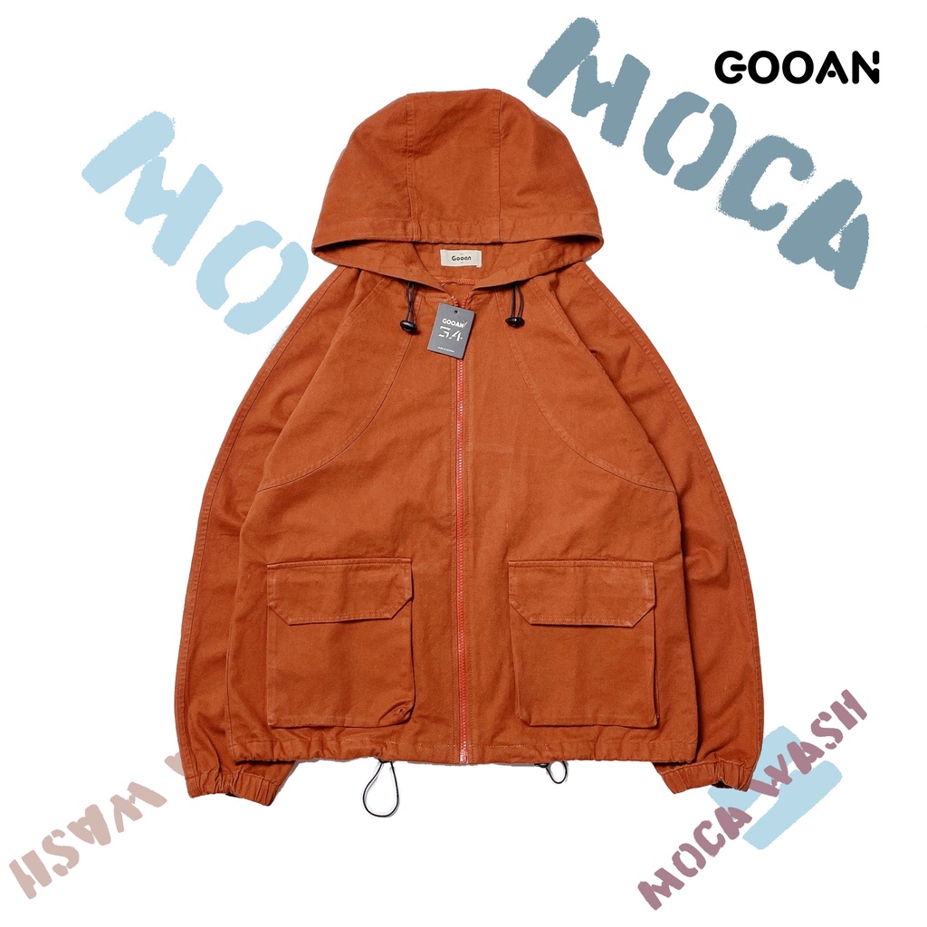 Áo khoác kaki nữ moca WASH Ulzzang Unisex | Chống nắng | form rộng - Gooan