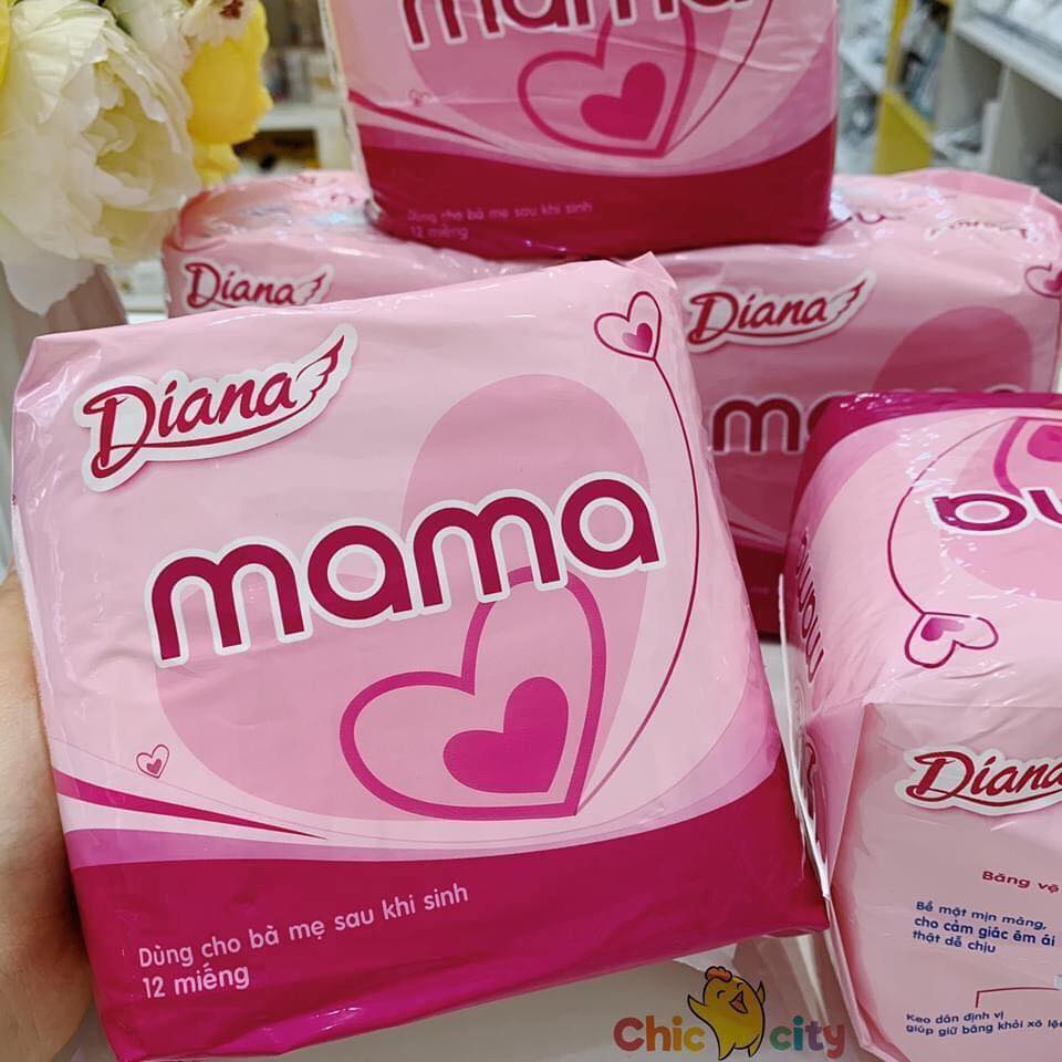 Gói 12 Miếng Băng Vệ Sinh Dành Cho Mẹ Sau Sinh MaMa - Diana - 8934755010163