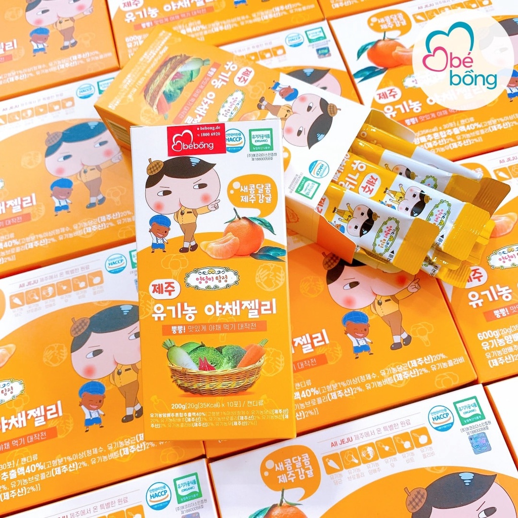 Thạch rau củ organic JEJU Hàn Quốc cho bé từ 1 tuổi