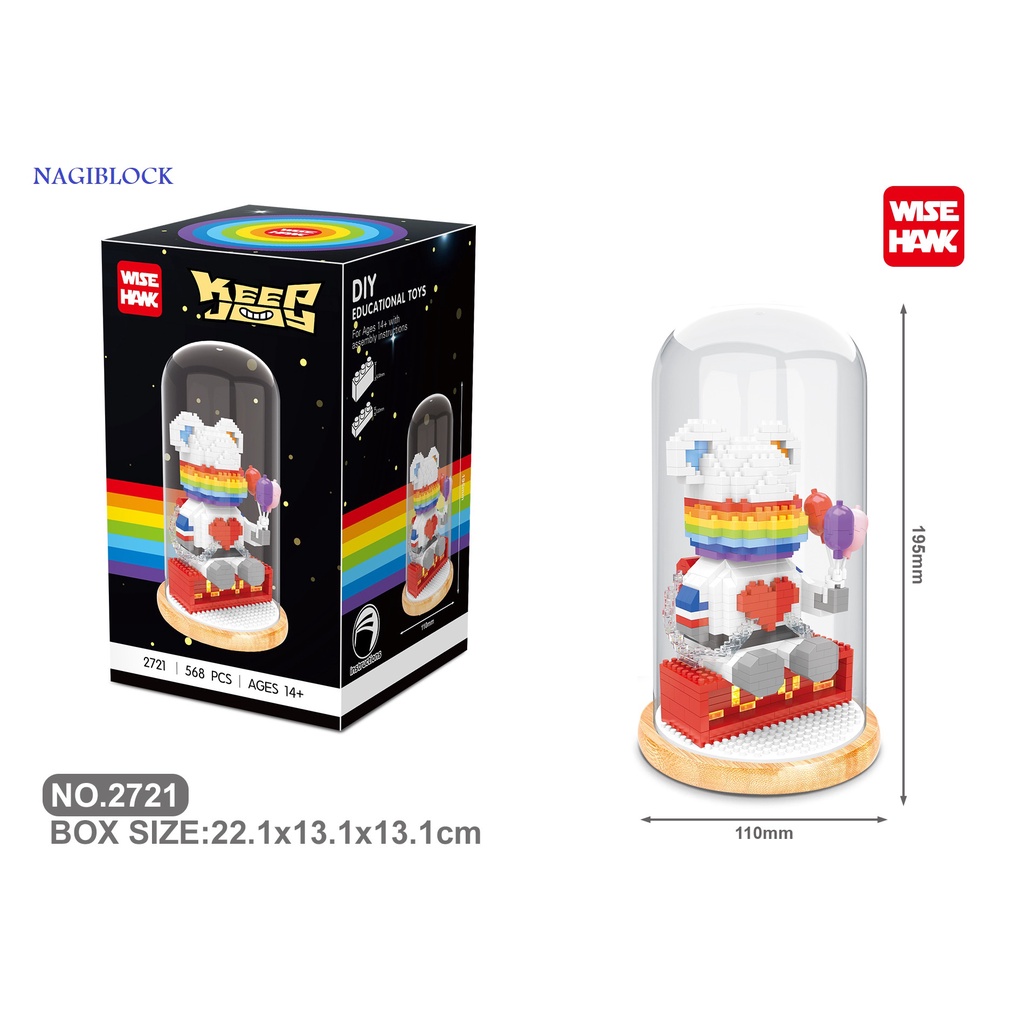 Bộ lắp ráp BEARBRICK Phi hành gia- Wise 2719/2720/2721