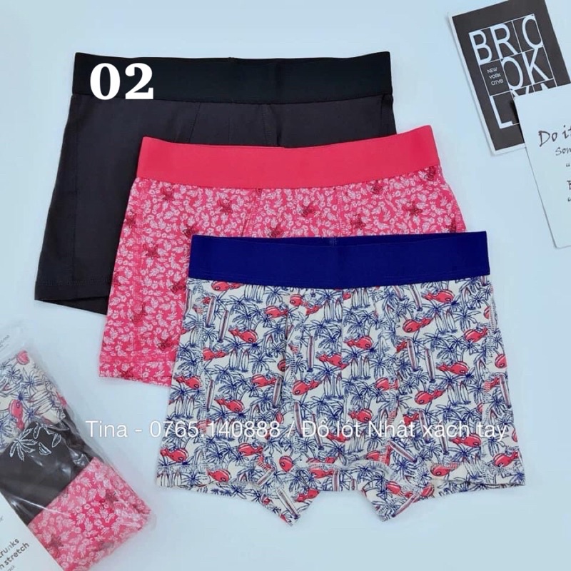 Quần sịp nam set 3 cái Hm, nội địa Nhật