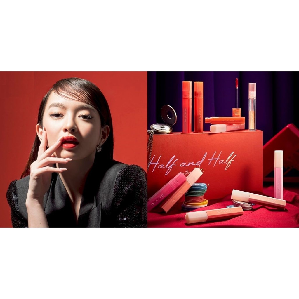 Son kem BLACK ROUGE Half and Half Collection chất son lì, bảng màu siêu đẹp - HONGS BEAUTY